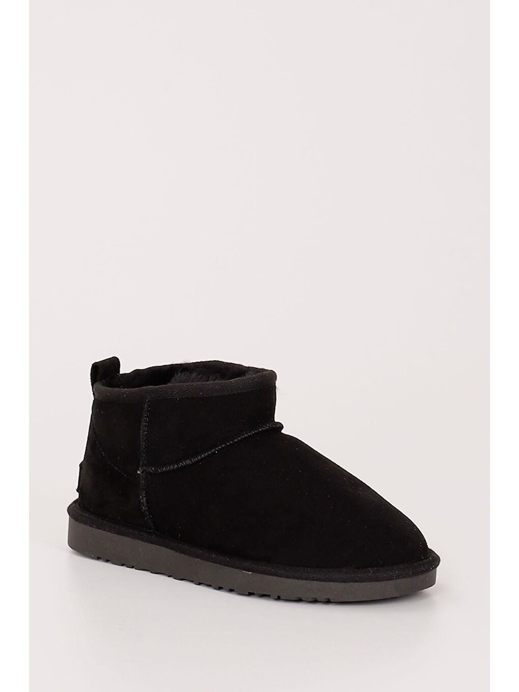 Siyah SİYAH  Hakiki Post Mini Kadın Kürklü Bot 34011-4