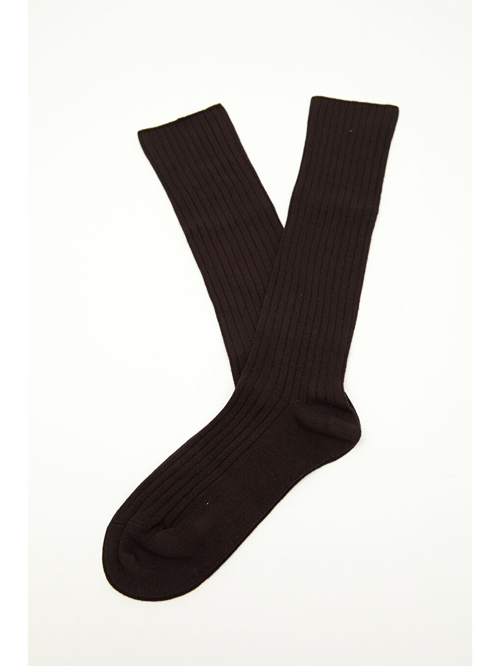Karışık Fitilli Uzun Çorap Acı Kahve-3