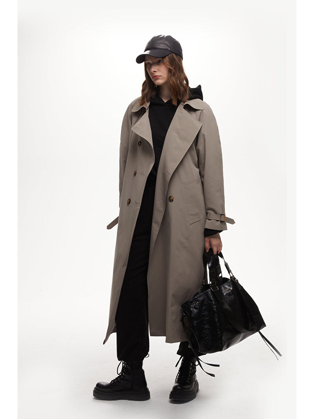 City Deri Tote Çanta Siyah-3