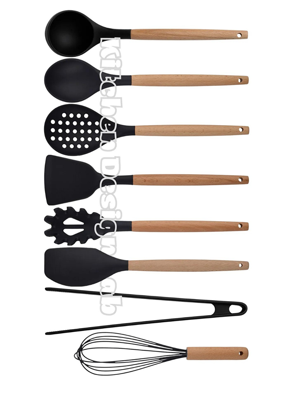 Siyah Bambu Silikon Servis Seti 8 Adet