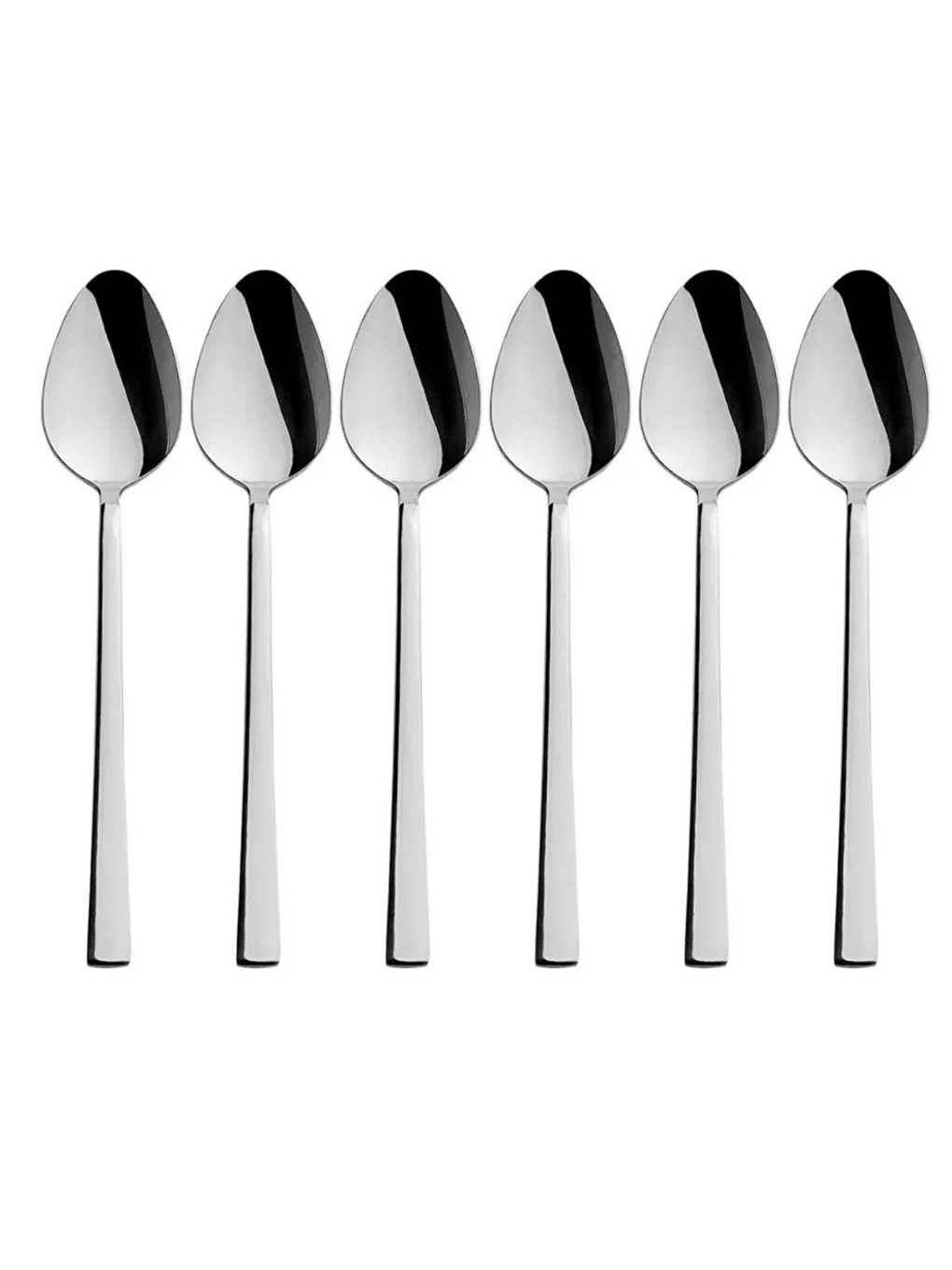 Kitchen Design Lab Parlak Gümüş Tatlı Çatal ve Kaşık Seti12 Adet-1
