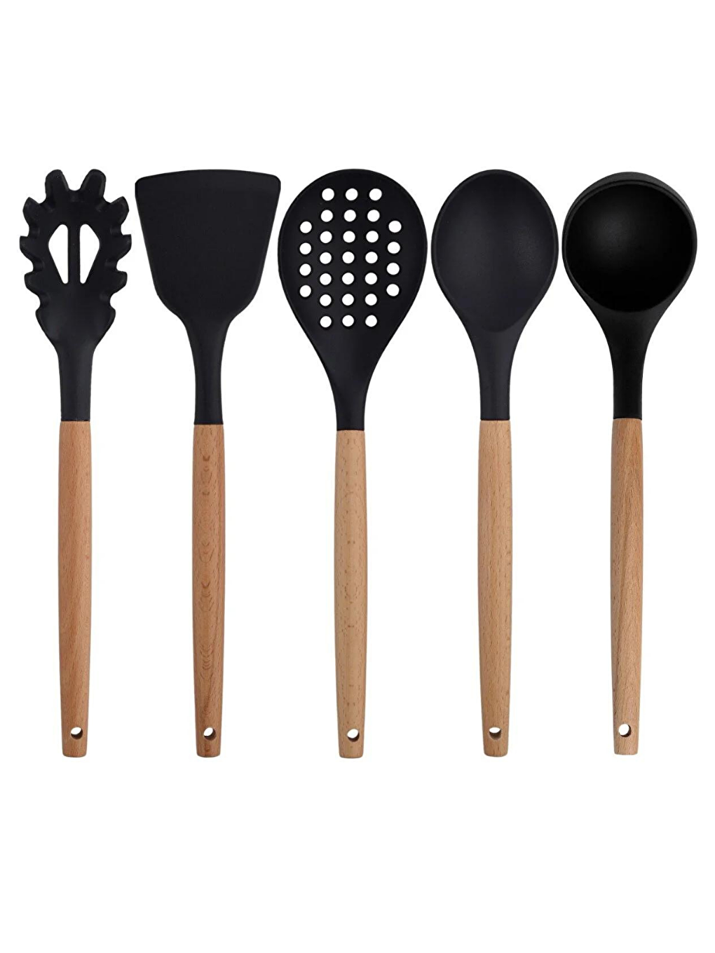 Siyah Bambu Silikon Servis Setş9 Adet-2