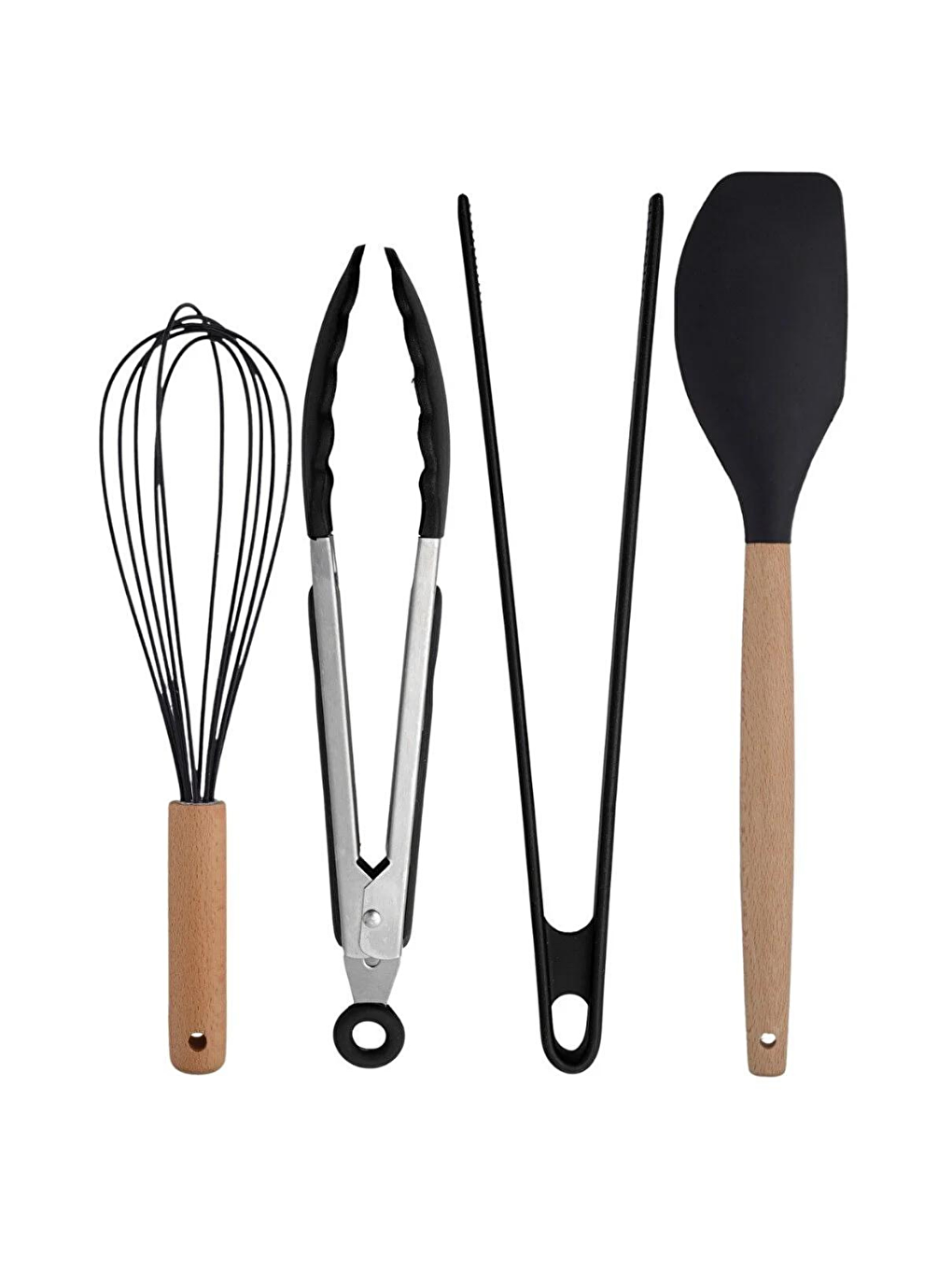 Siyah Bambu Silikon Servis Setş9 Adet-3