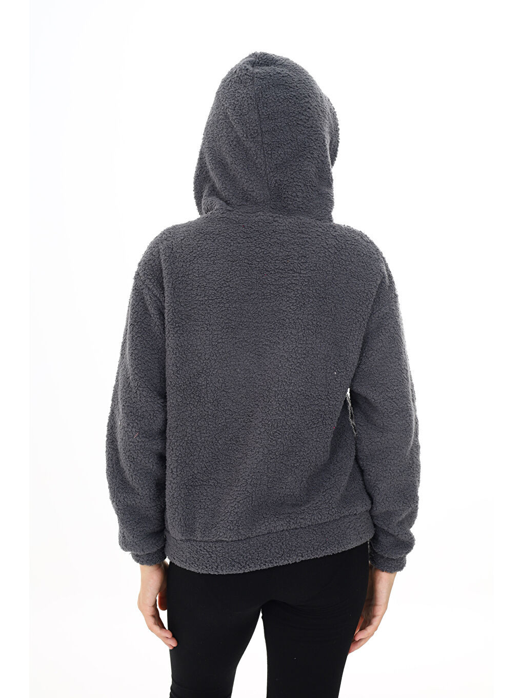 Antrasit Kız Çocuk Welsoft Pelüş Ceket 7  13 Yaş Lx280-4