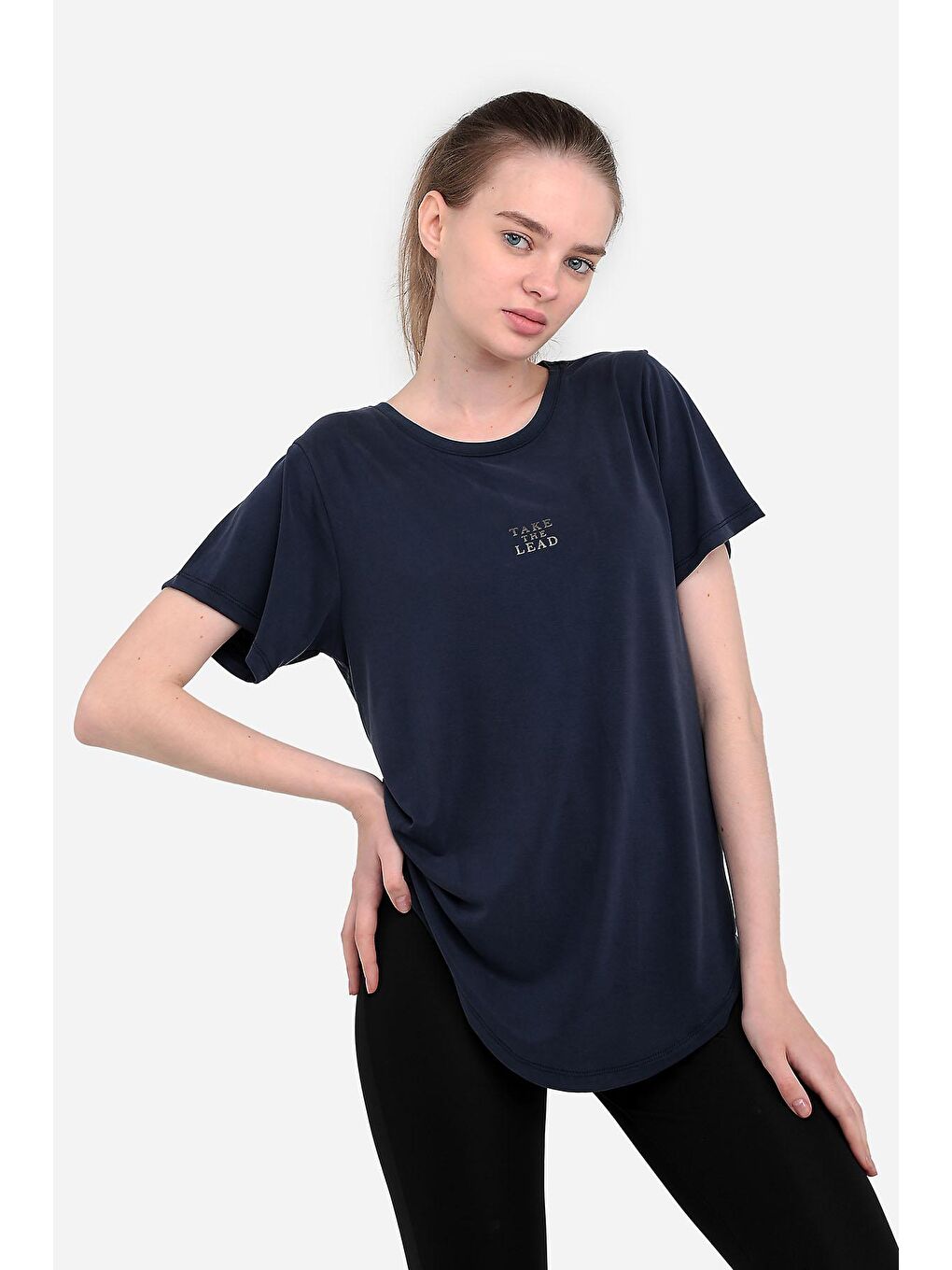 PLUS Kadın Tişört Lacivert