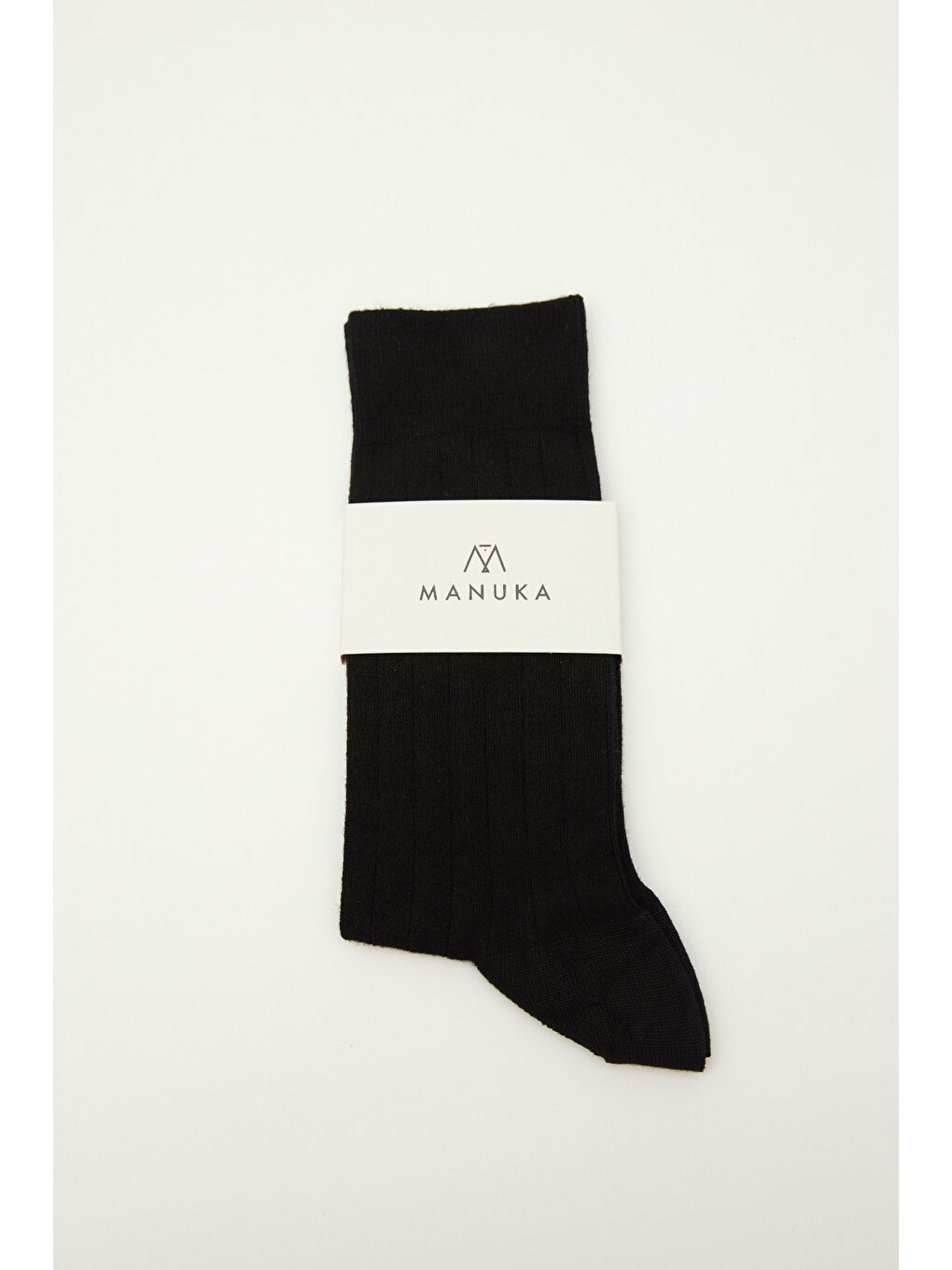 Klasik Fitilli Çorap Siyah-1