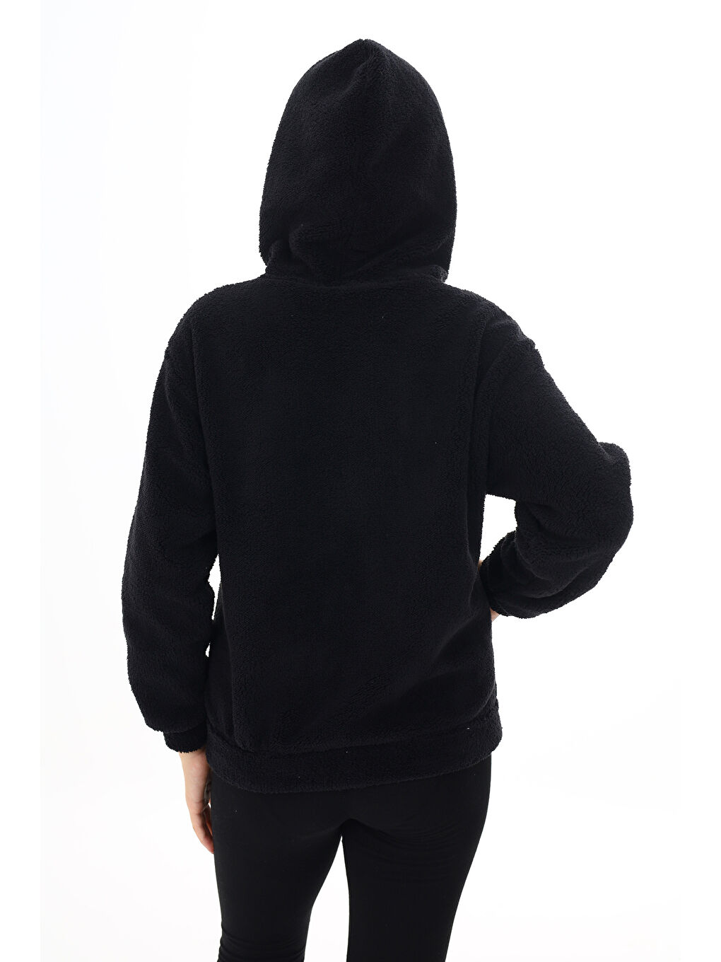 Siyah Kız Çocuk Welsoft Pelüş Ceket 7  13 Yaş Lx280-3