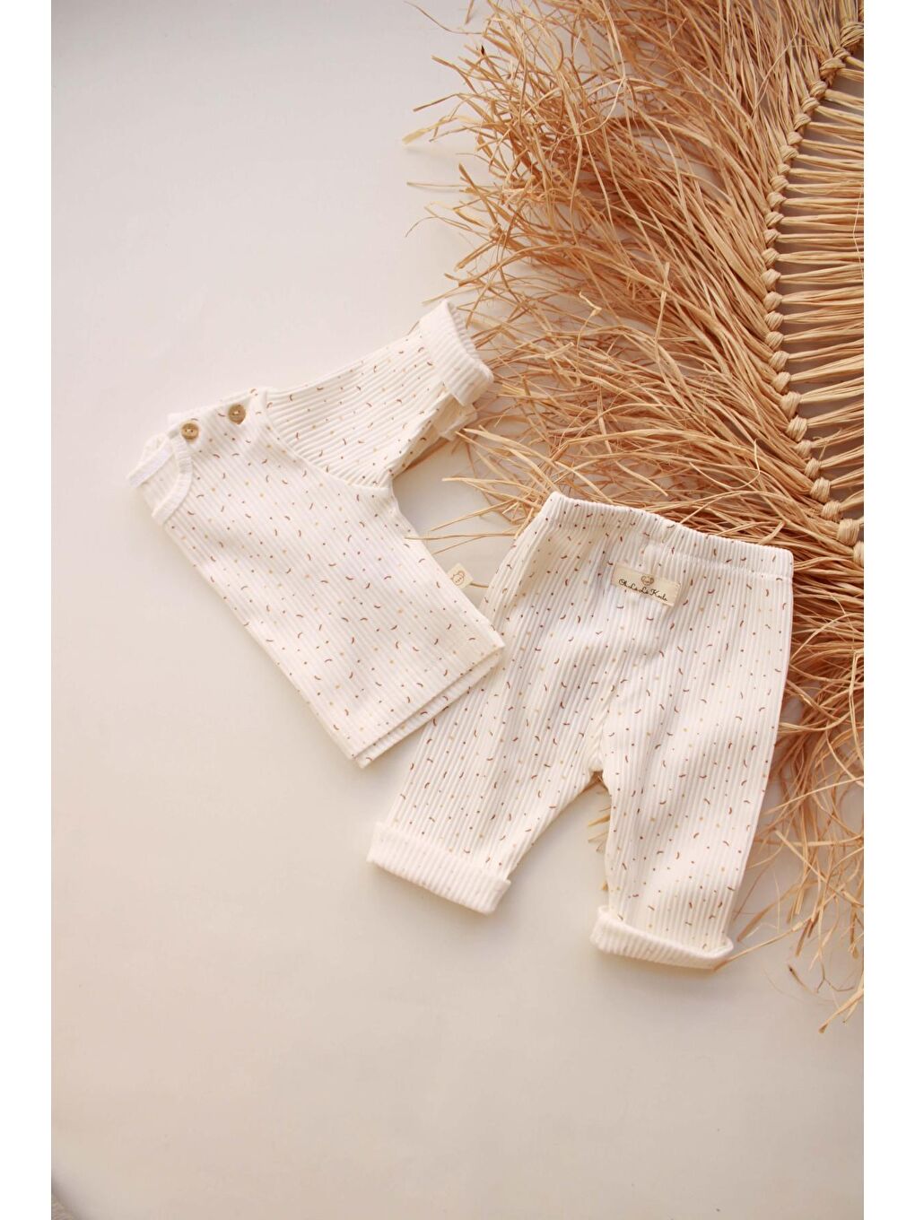 Ekru Colorful Bebek Alt Üst Takım-6