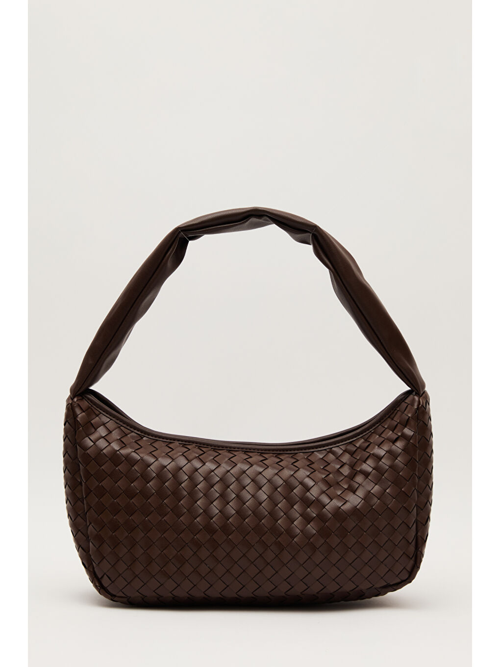 Kahverengi Frances Örgü Oval Çanta Acı Kahve-4