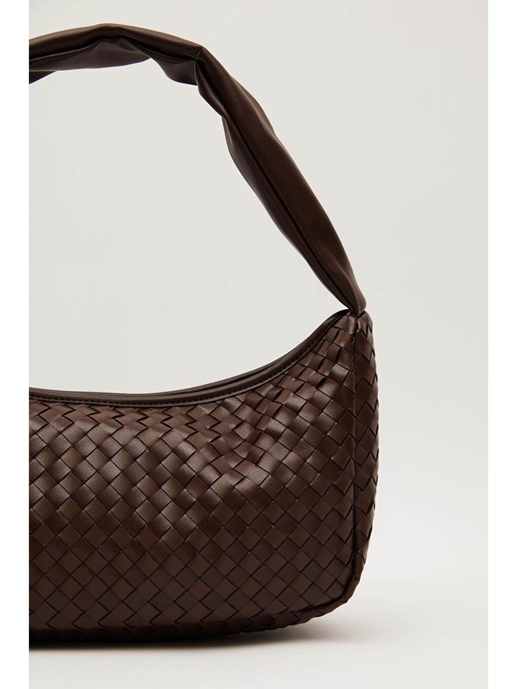 Kahverengi Frances Örgü Oval Çanta Acı Kahve-6