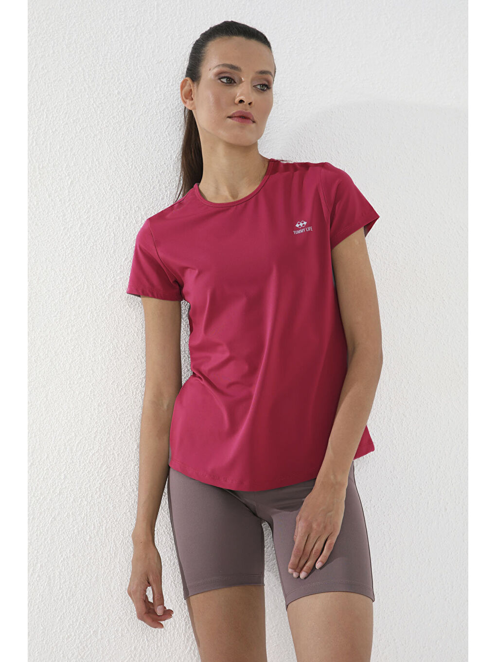 Viva Kırmızı Basic Kısa Kol Standart Kalıp O Yaka Kadın T-Shirt - 97144-1