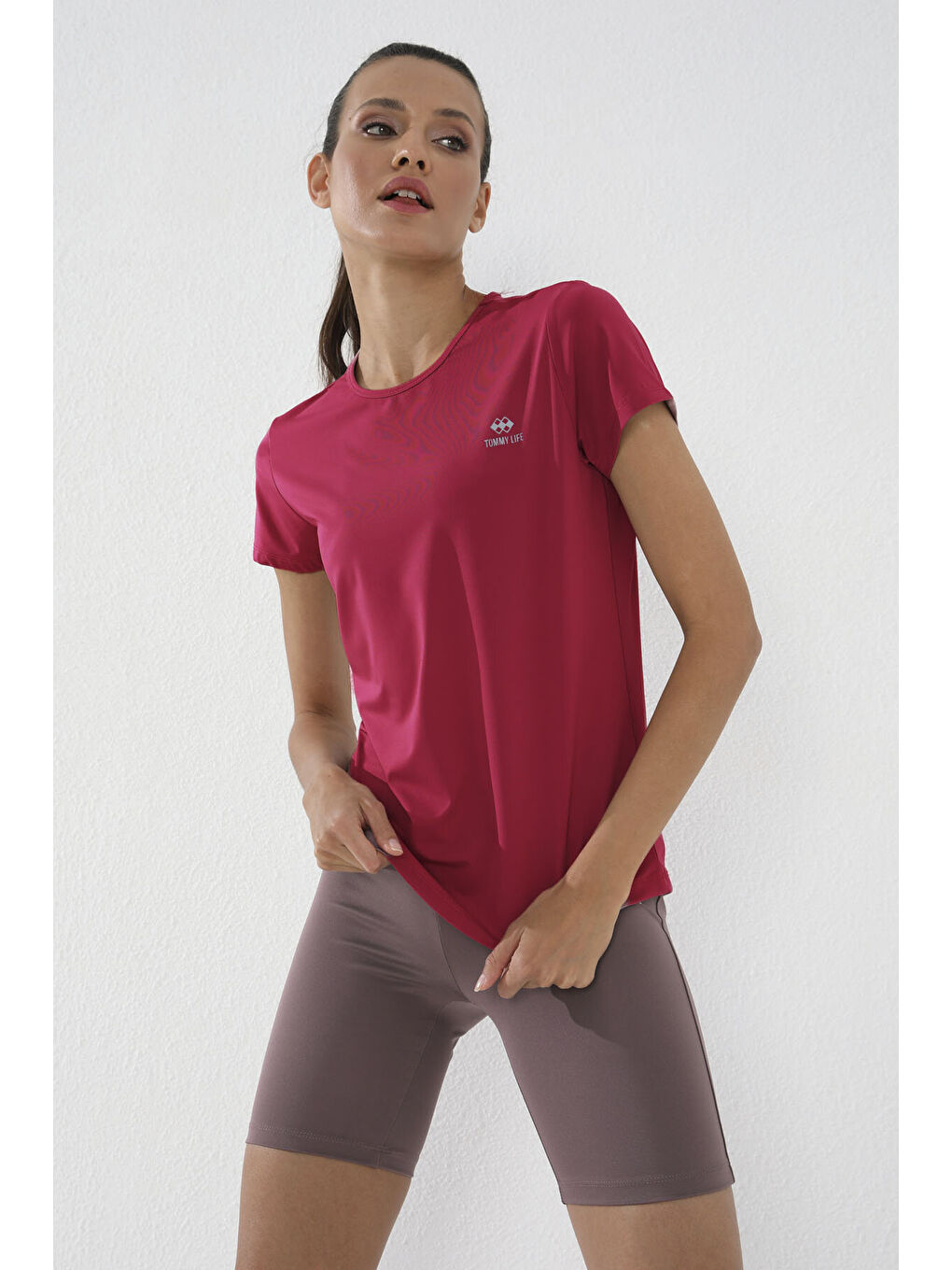 Viva Kırmızı Basic Kısa Kol Standart Kalıp O Yaka Kadın T-Shirt - 97144-2