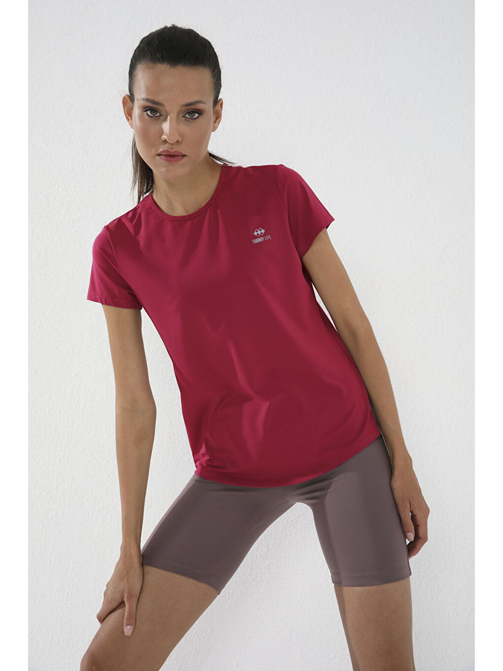 Viva Kırmızı Basic Kısa Kol Standart Kalıp O Yaka Kadın T-Shirt - 97144-4