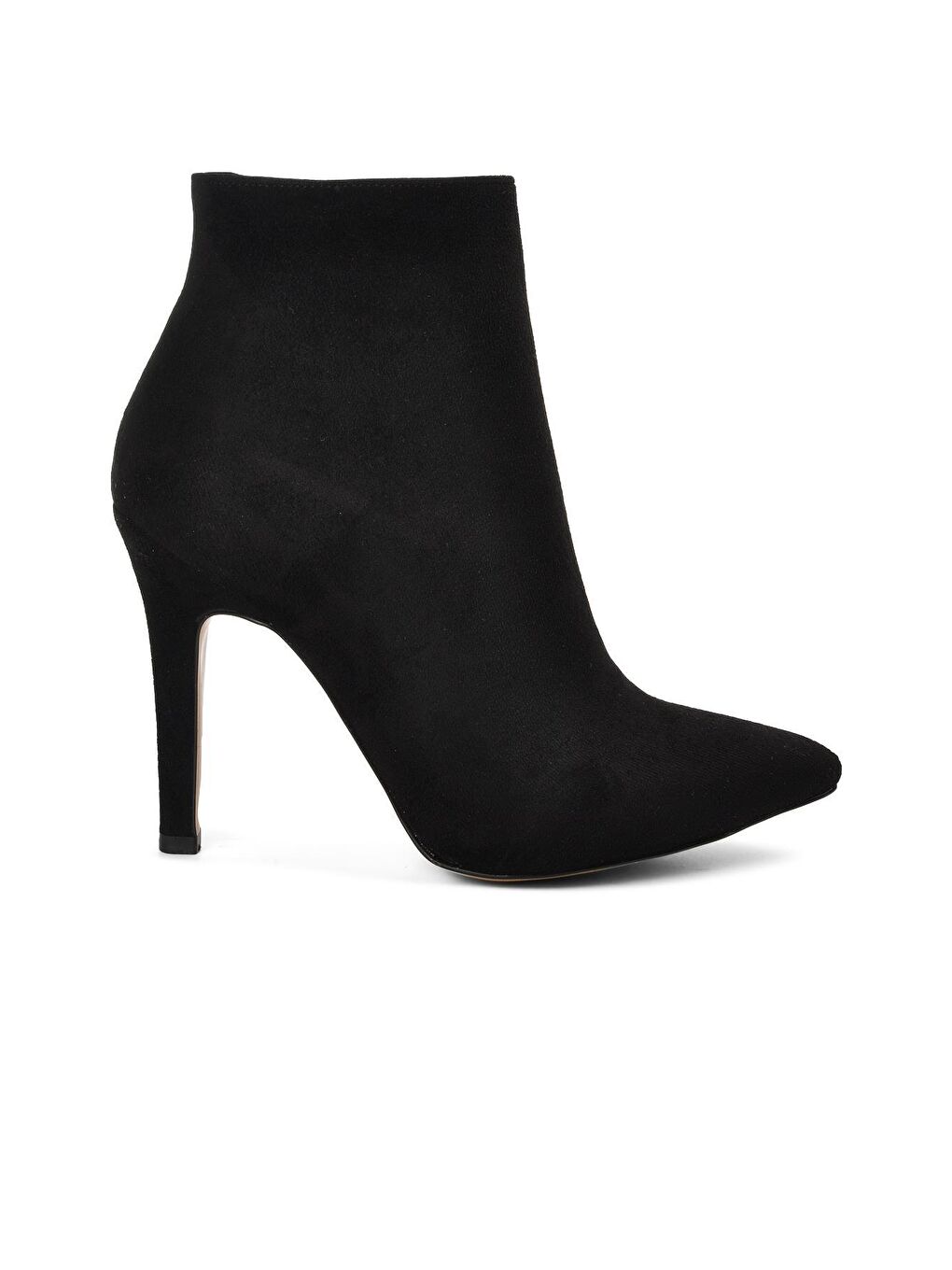 K1041 Siyah Süet İçi Polarlı Kadın Topuklu Bot