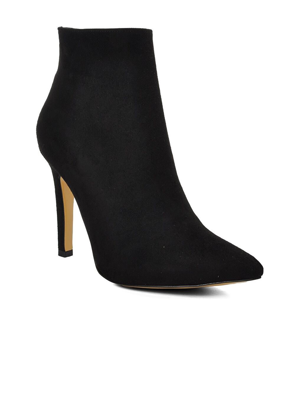 K1041 Siyah Süet İçi Polarlı Kadın Topuklu Bot-2