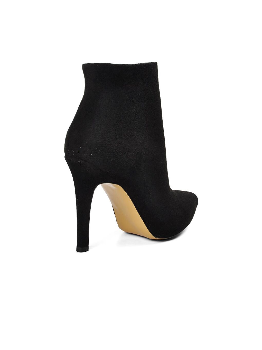 K1041 Siyah Süet İçi Polarlı Kadın Topuklu Bot-3