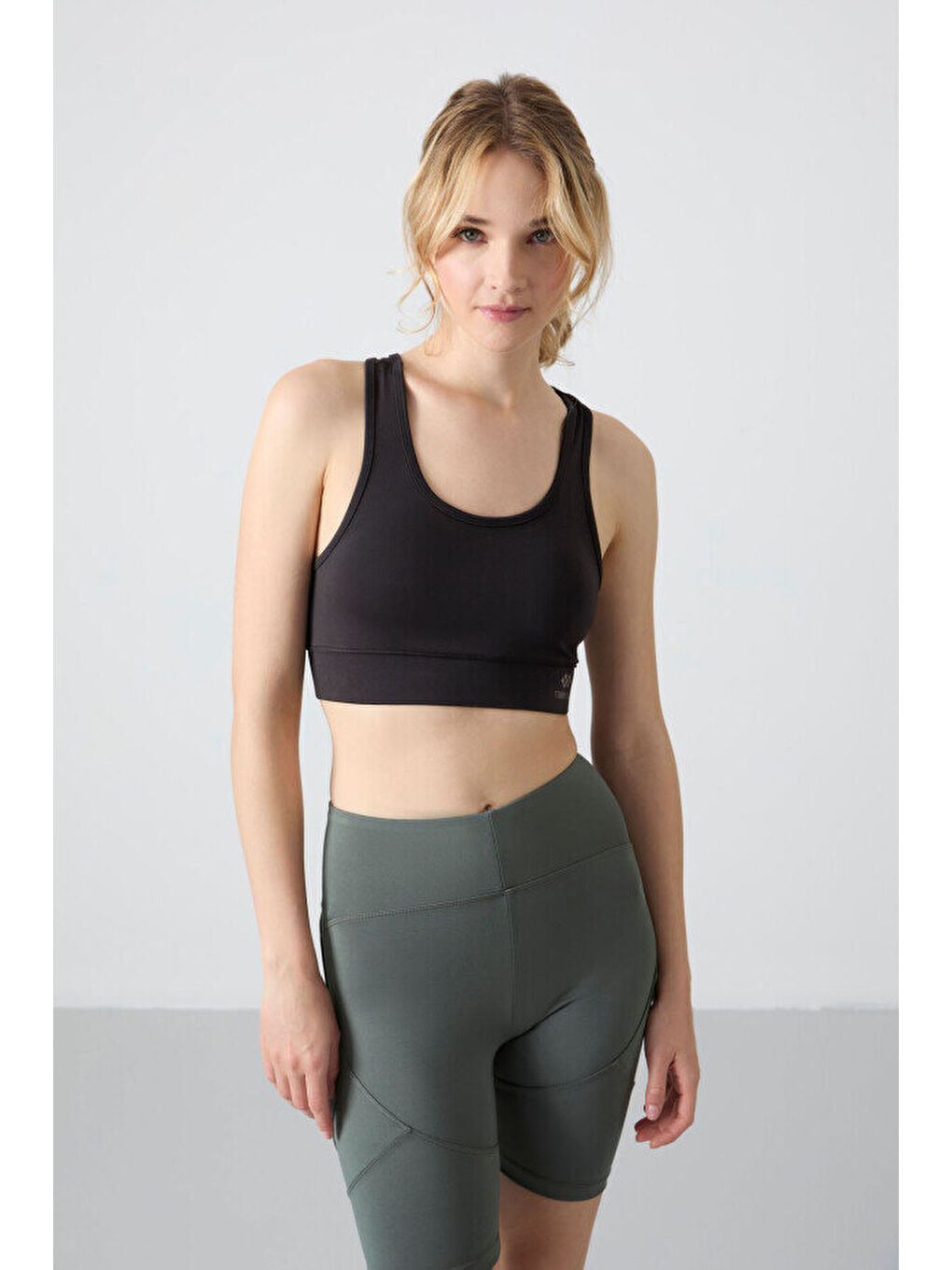 Slim Fit U Yaka 2li Paket Siyah-Çağla Kadın Spor Büstiyer - 97120-1