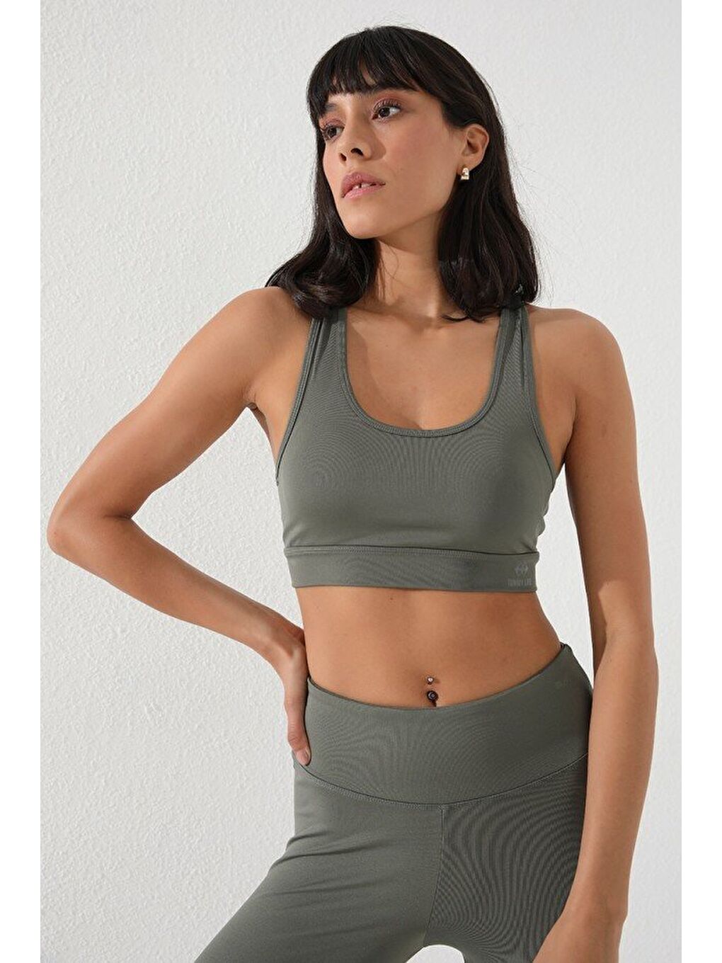 Slim Fit U Yaka 2li Paket Siyah-Çağla Kadın Spor Büstiyer - 97120-2