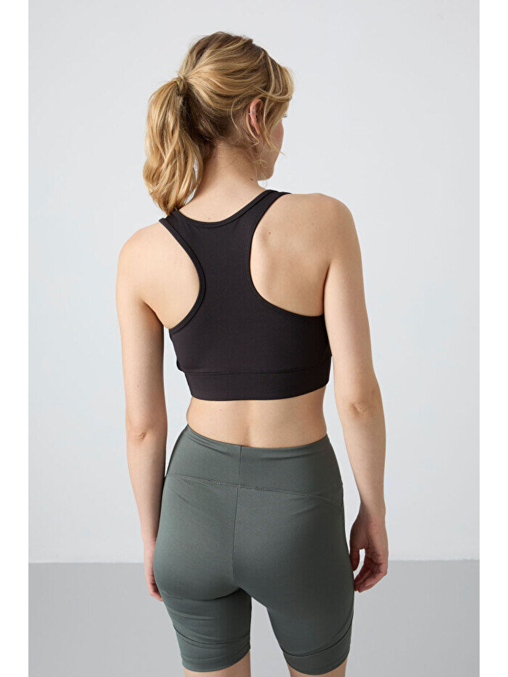 Slim Fit U Yaka 2li Paket Siyah-Çağla Kadın Spor Büstiyer - 97120-3