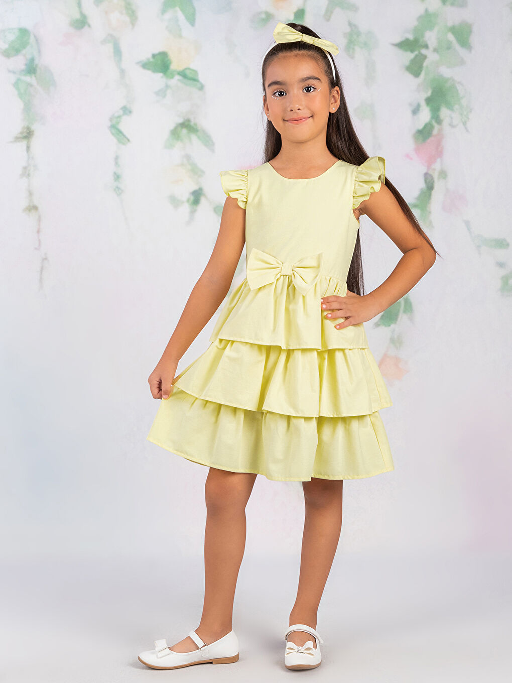 Girls Kız Çocuk Elbise 2-5 Yaş Sarı