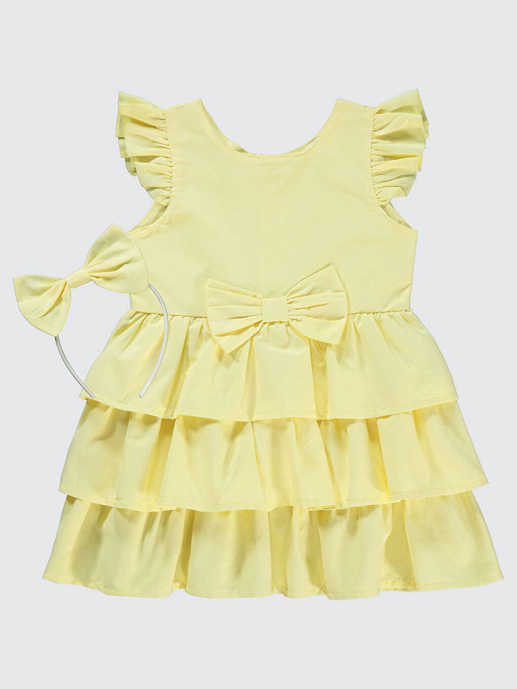 Girls Kız Çocuk Elbise 2-5 Yaş Sarı-4