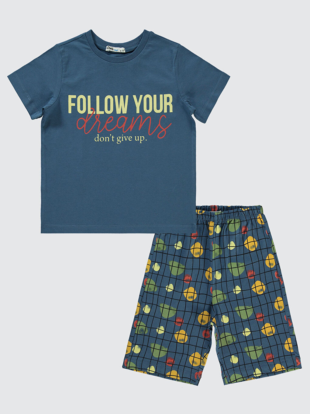 Boys Erkek Çocuk Pijama Takımı 6-9 Yaş İndigo