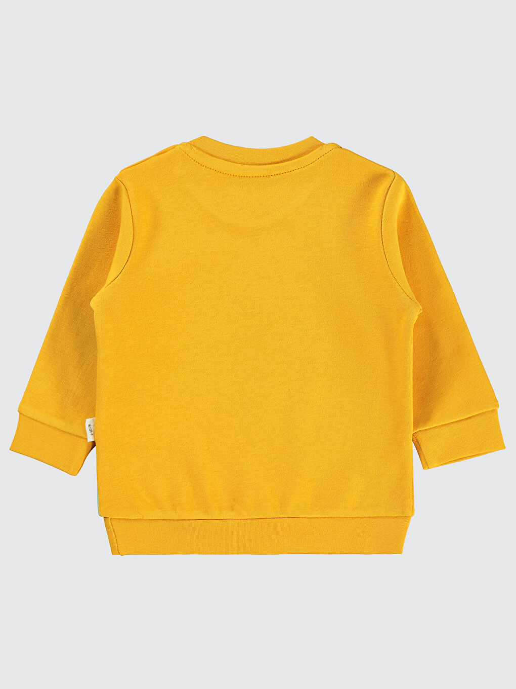 Kahverengi Baby Erkek Bebek Sweatshirt 6-18 Ay Hardal Sarısı-1