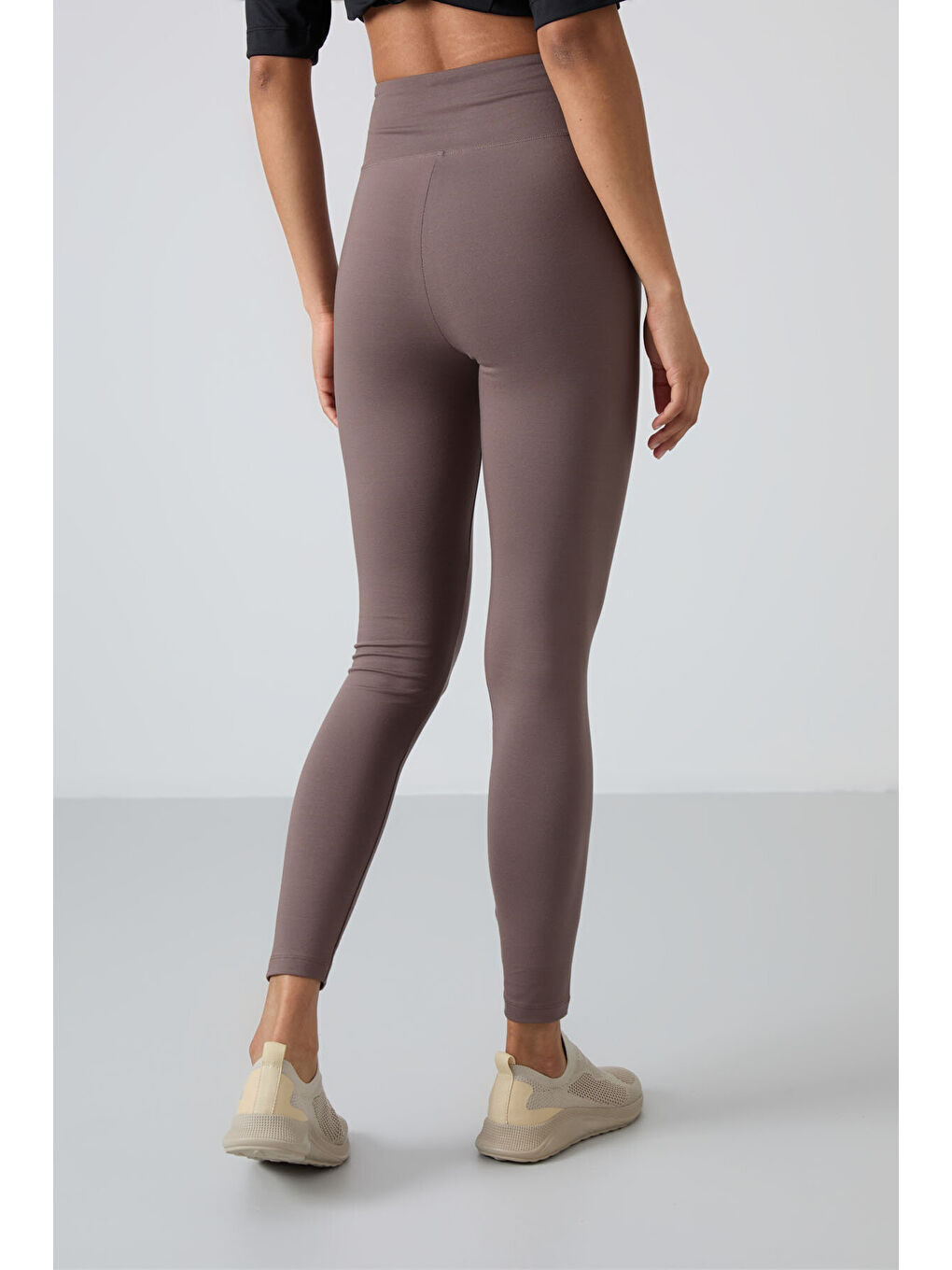 Slim Fit 3lü Paket Koyu Bej-Kahverengi-Siyah Kadın Tayt - 94011-4