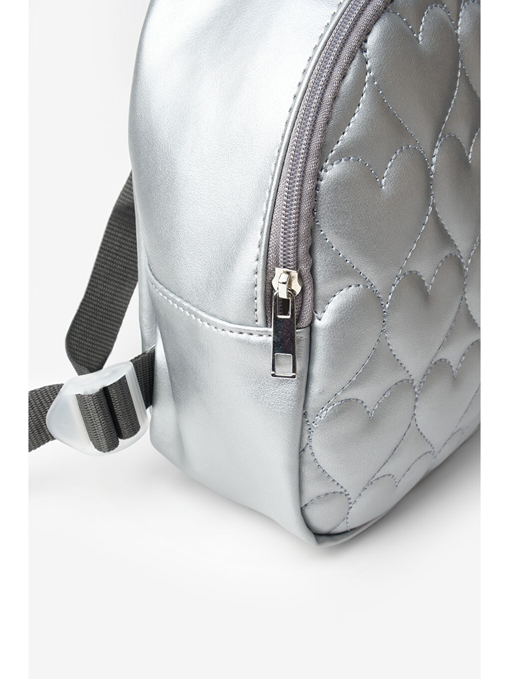 Pembe Pudra Kalp Desenli Kız Çocuk Sırt Çantası-2