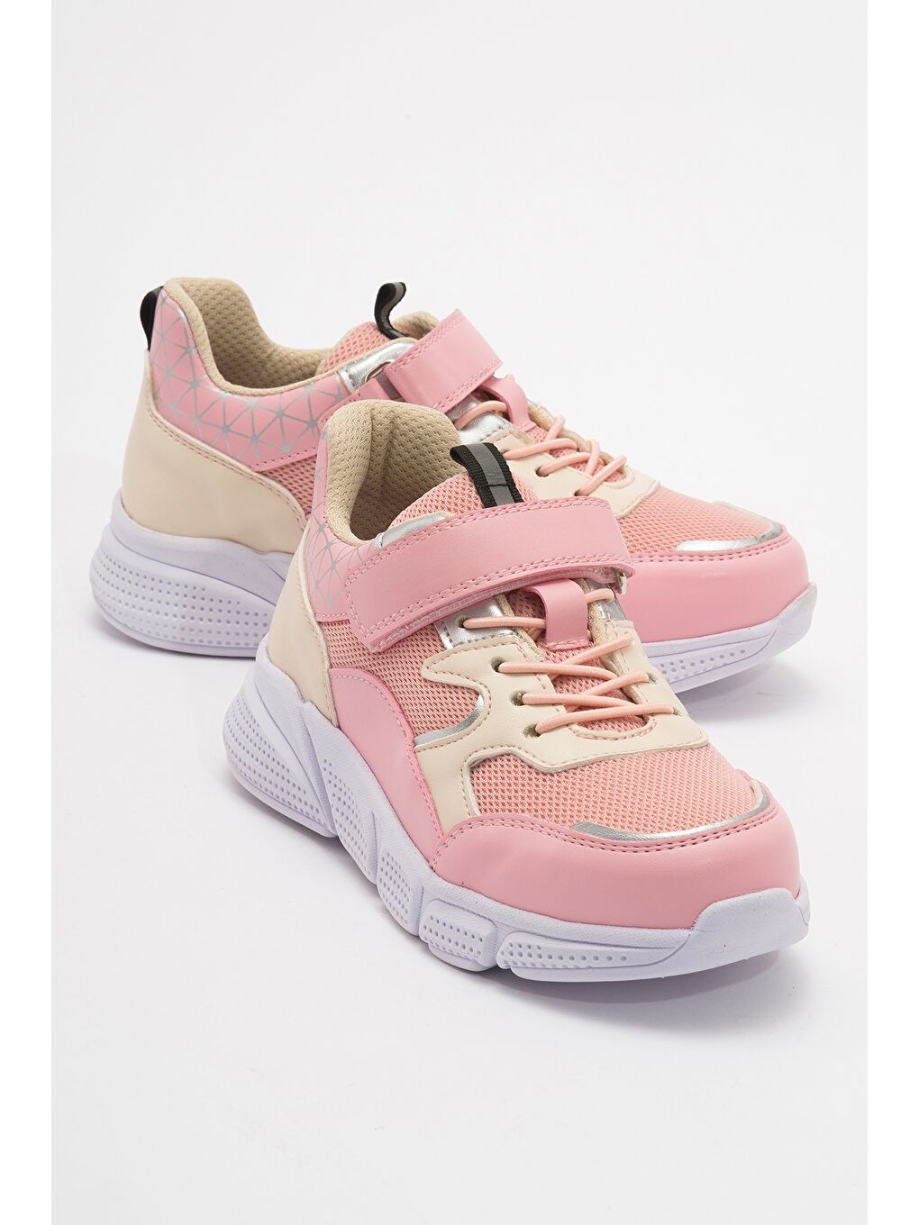 Pembe Unisex Çocuk Pudra Günlük Spor Ayakkabı-1