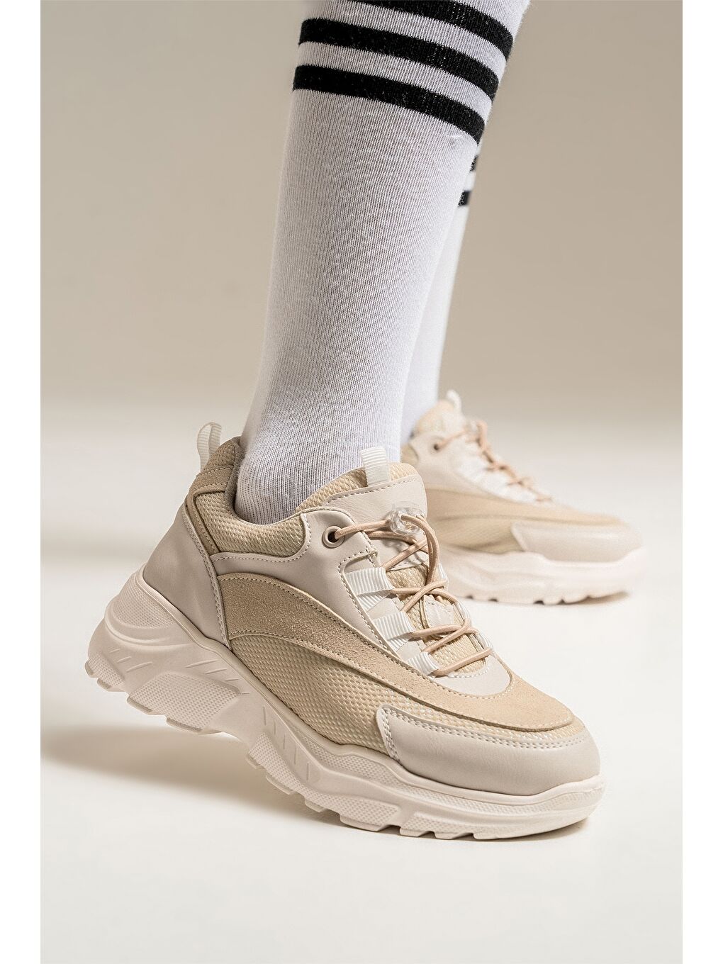 Kız Çocuk Bej Günlük Spor Ayakkabı