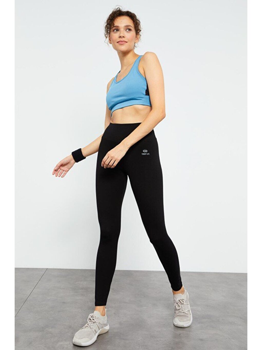 Slim Fit 3lü Paket Siyah-Gri Melanj-Petrol Kadın Tayt - 94011-2