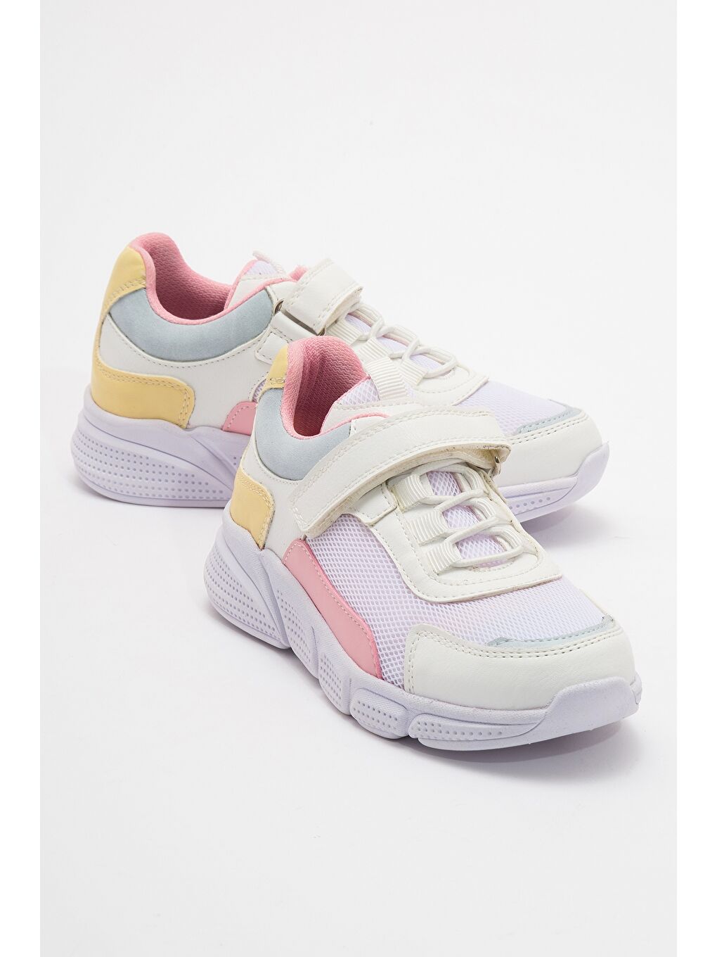 Kız Çocuk Beyaz-Pudra Günlük Spor Ayakkabı-1