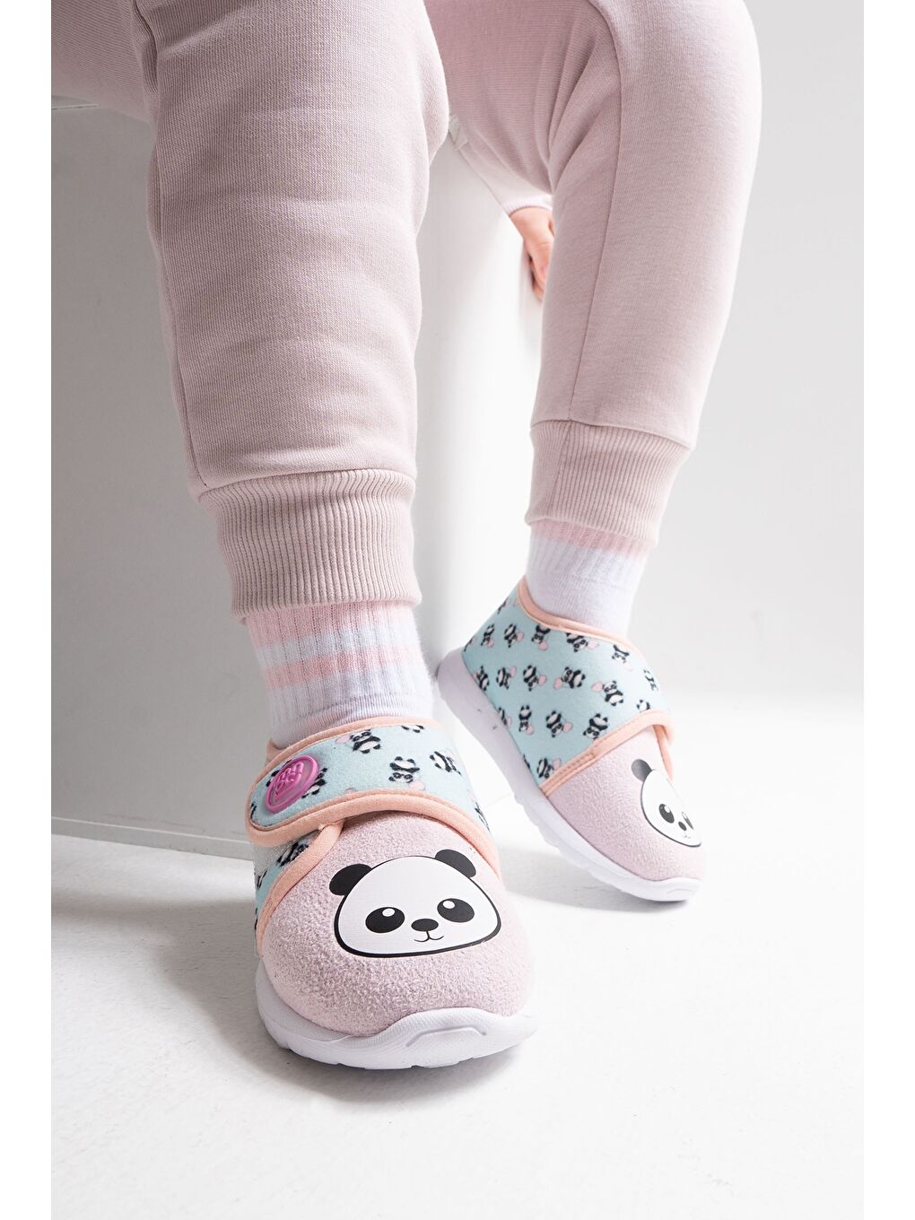 Mavi Unisex Çocuk Panda Anatomik Çocuk Panduf-1