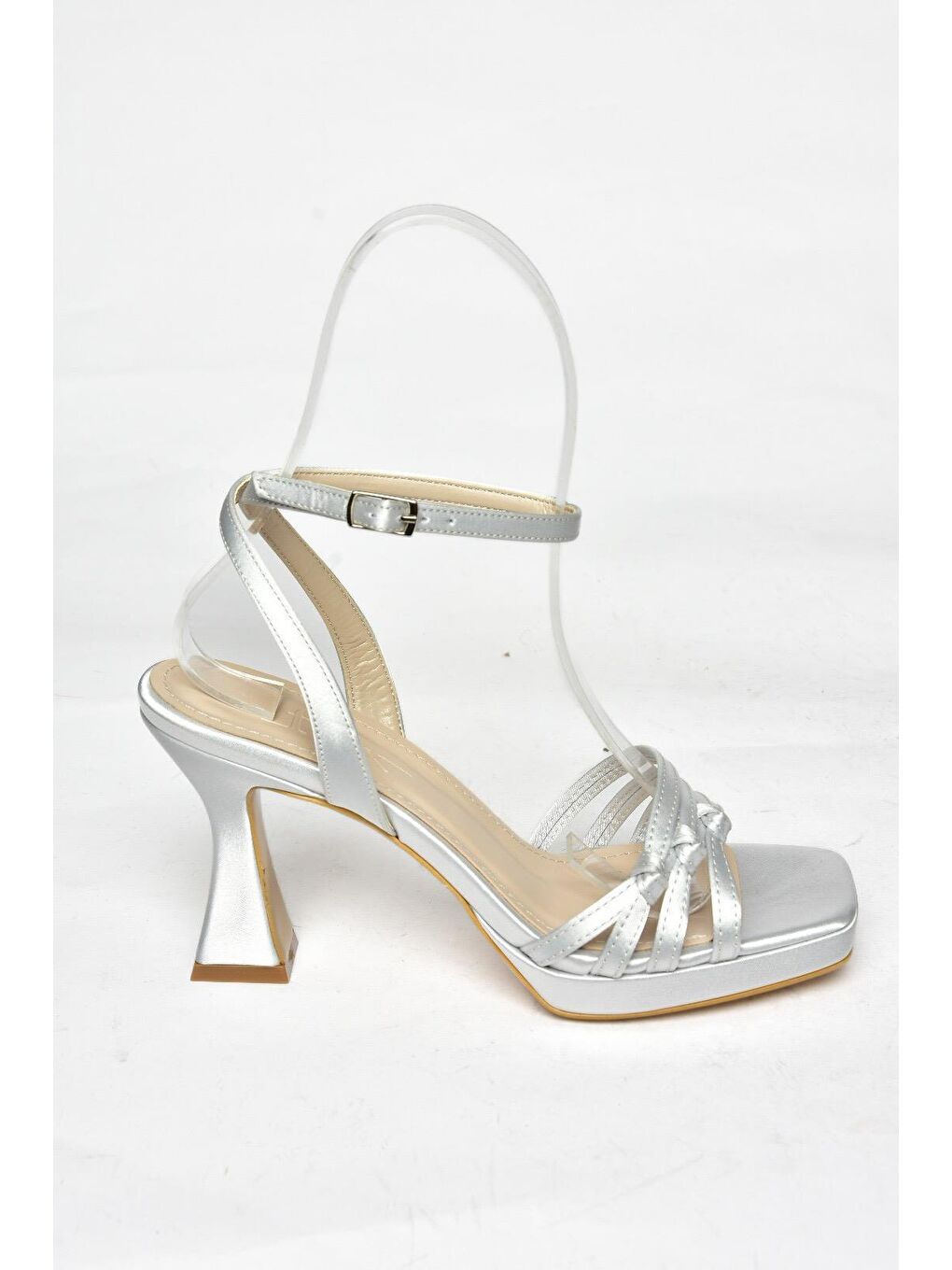 Gri S5693157 Gümüş Kadın Topuklu Ayakkabı