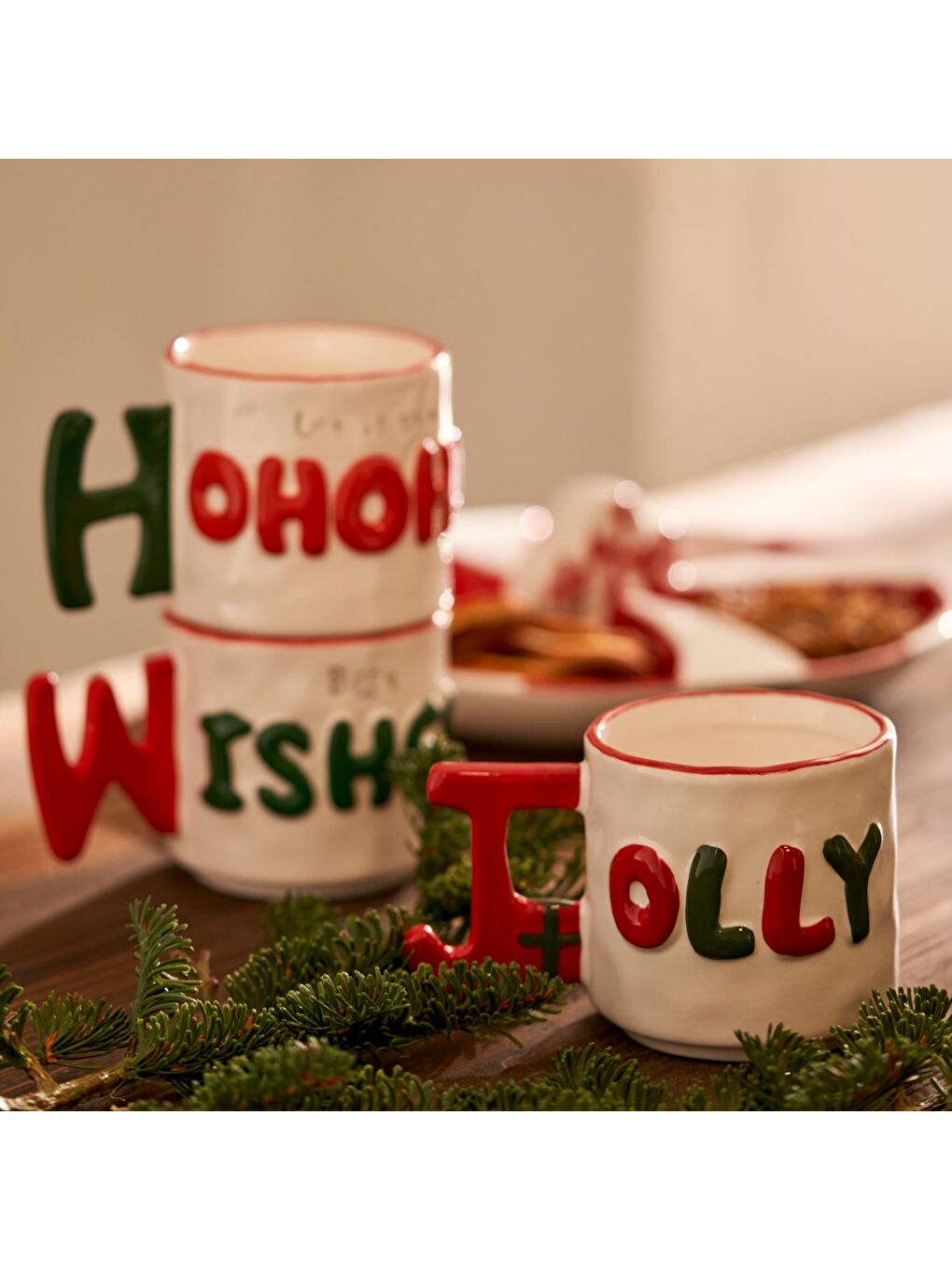 Karışık Merry Yılbaşı Stoneware Kupa (360 cc)-1