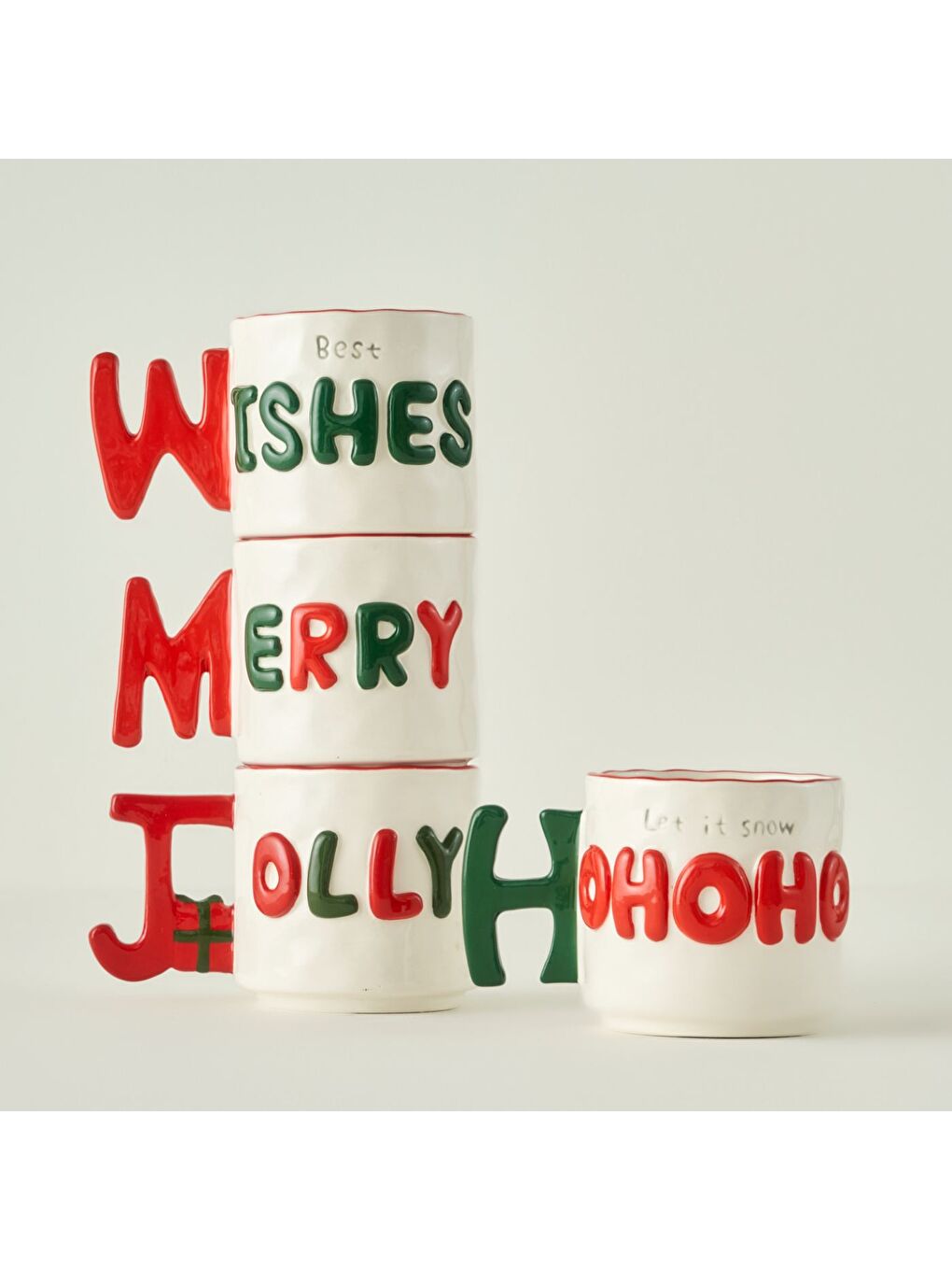 Karışık Merry Yılbaşı Stoneware Kupa (360 cc)-4