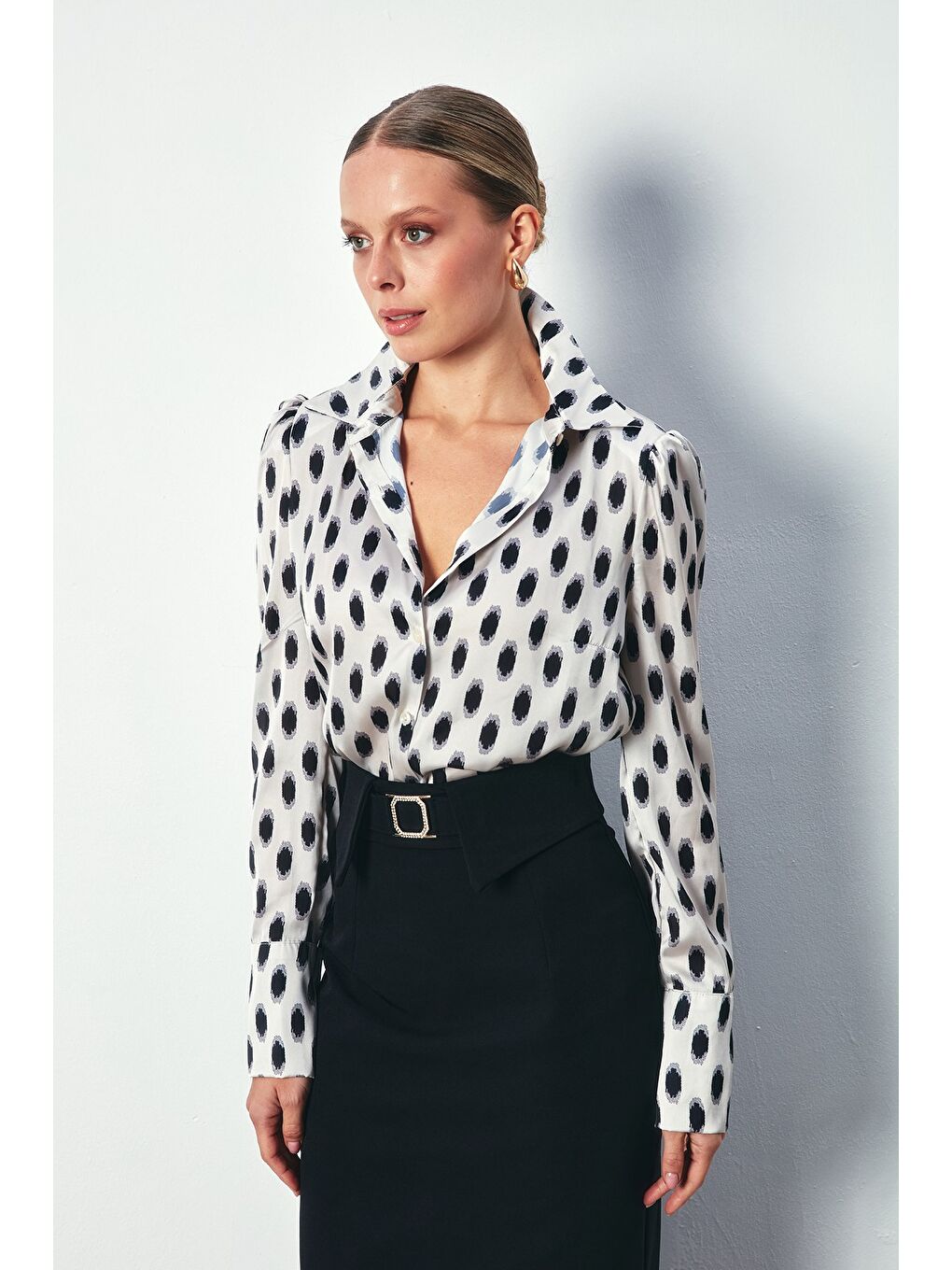 Vatkalı Gömlek - Bej