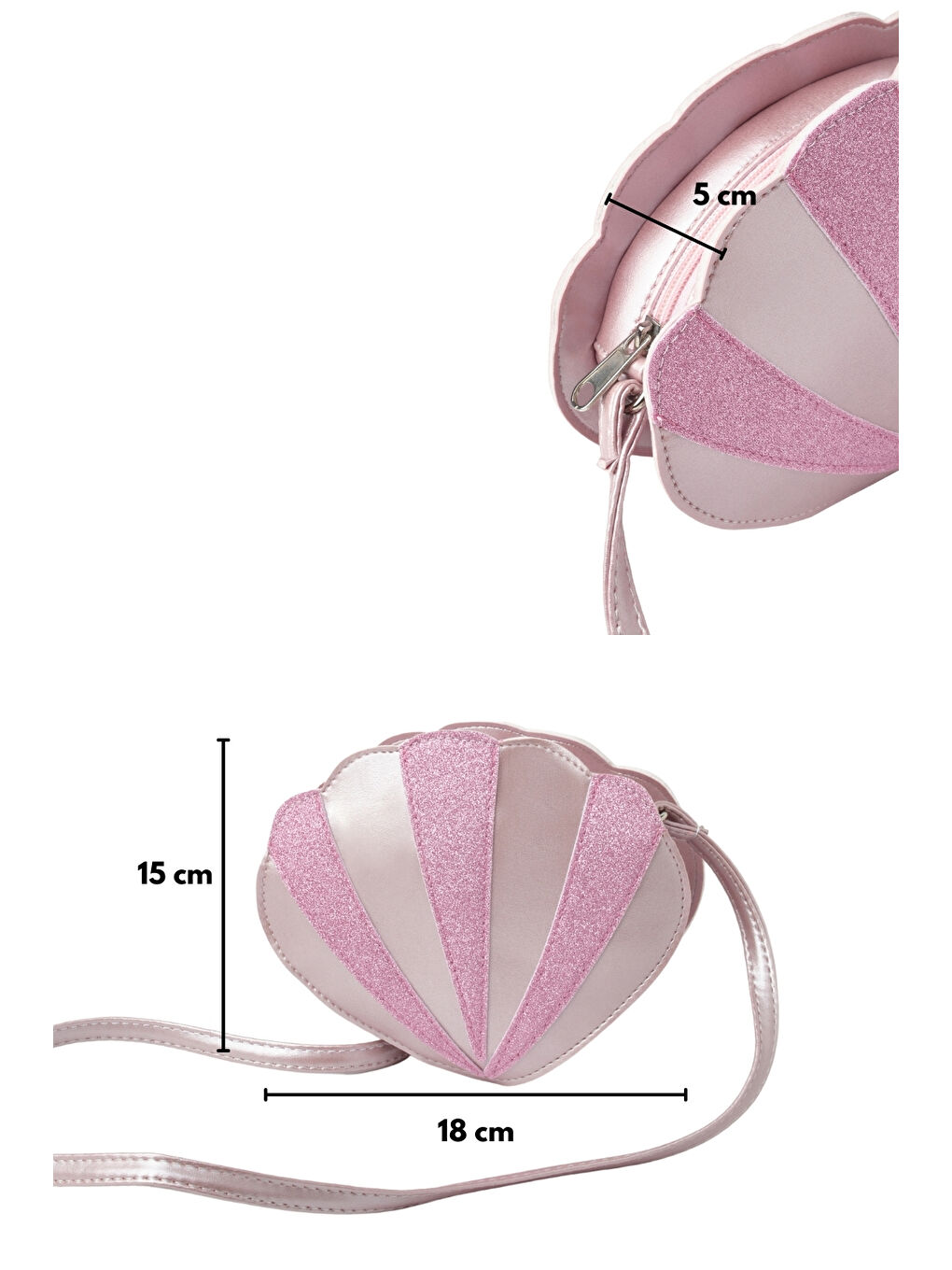 Lila Midye Figür Kız Çocuk Omuz Çantası-2