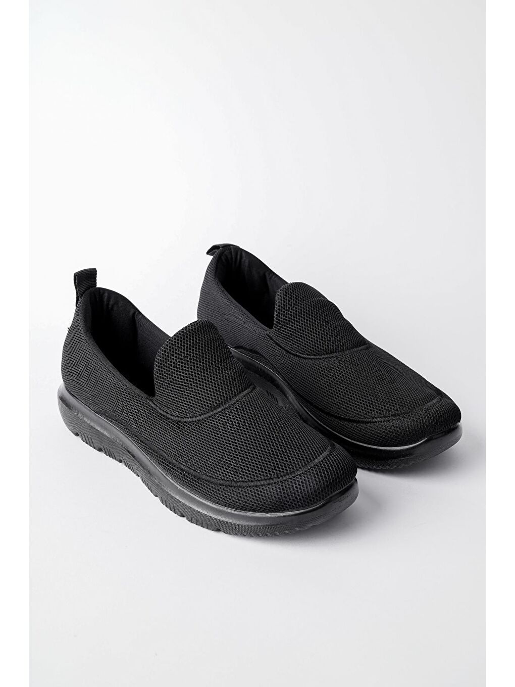 Siyah ZAC Erkek Bağcıksız Nefes Alabilen Hafif Yürüyüş Sneaker Spor Ayakkabı