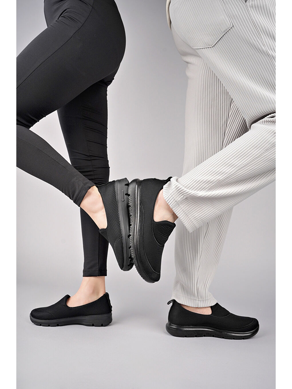 Siyah ZAC Erkek Bağcıksız Nefes Alabilen Hafif Yürüyüş Sneaker Spor Ayakkabı-3