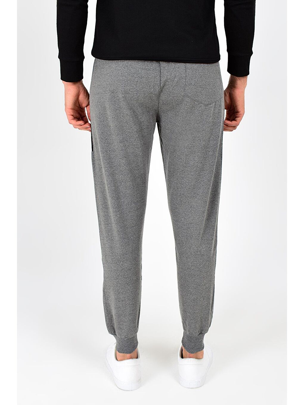 Antrasit Erkek Start Traning Baskı Ribana Paça Alt Eşofman-3