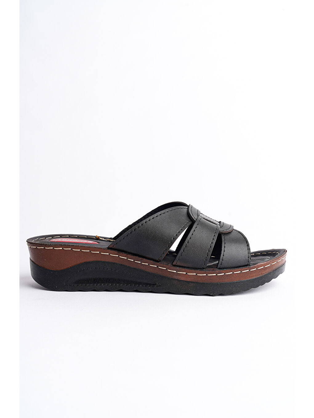 Siyah KONFORT Kadın Günlük Ortopedik Kaymaz Taban Rahat Terlik-4