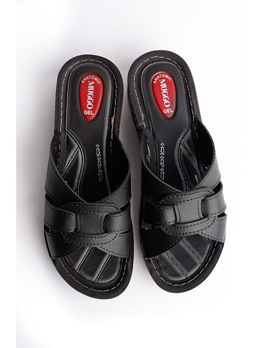 Siyah KONFORT Kadın Günlük Ortopedik Kaymaz Taban Rahat Terlik-6