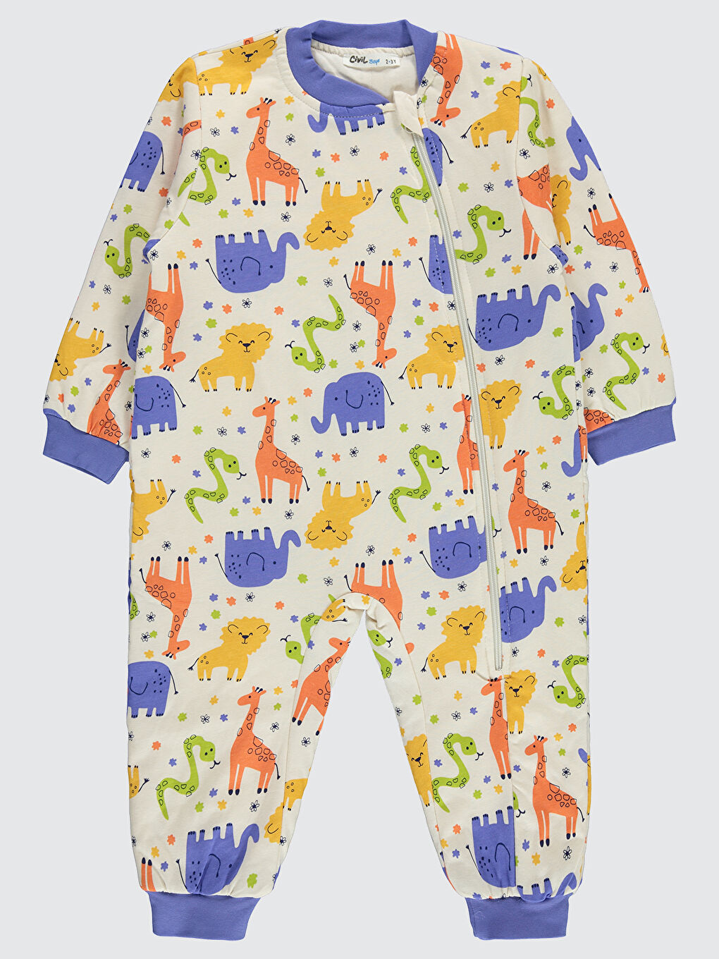 Bej Boys Erkek Çocuk Uyku Tulumu 2-5 Yaş Fil Dişi