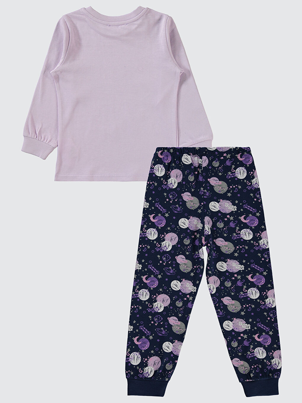Mor Girls Kız Çocuk Pijama Takımı 2-5 Yaş Nazik Lavanta-1