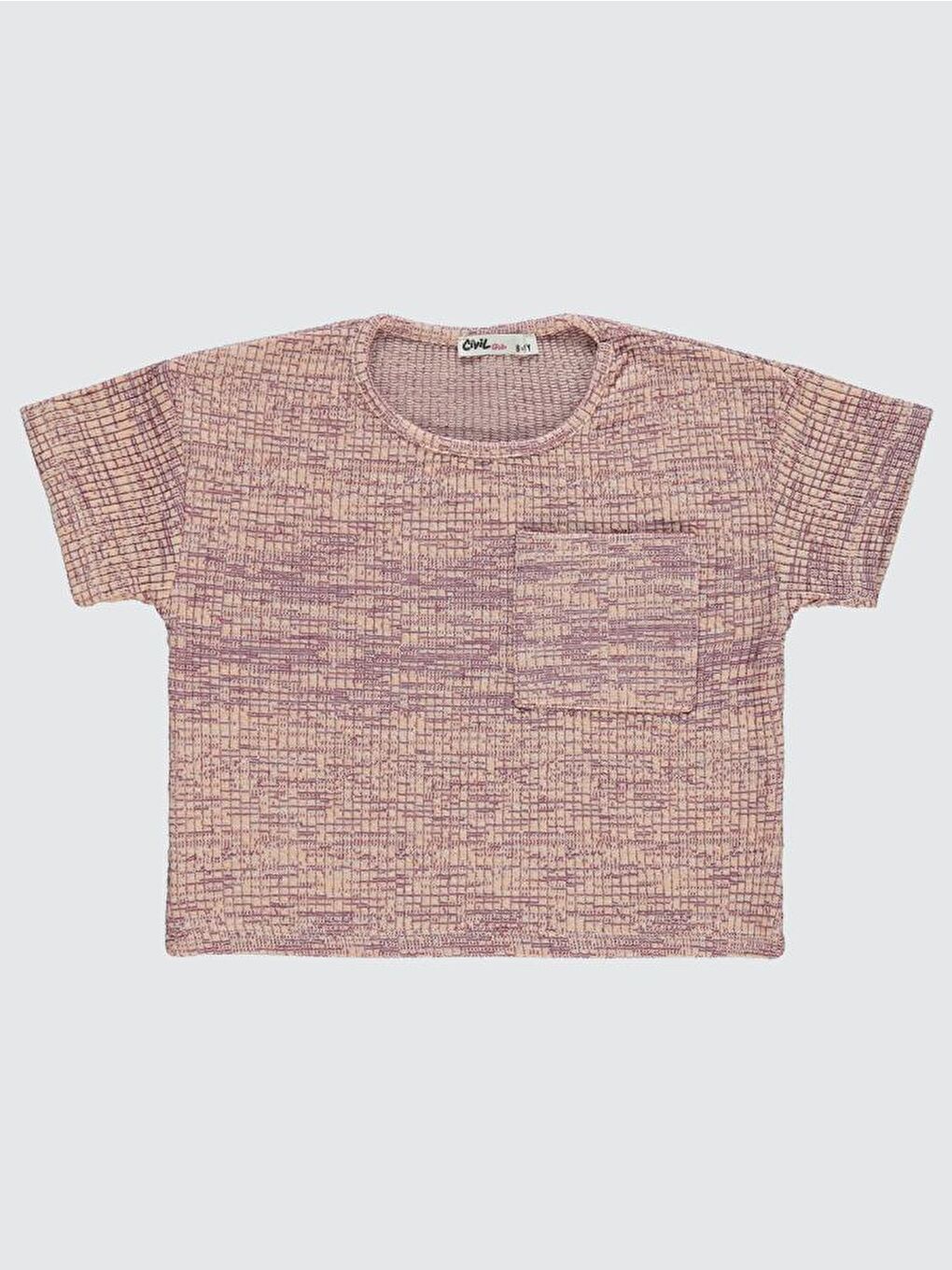 Pembe Girls Renkli Melanjlı Kaşkorse 6-9 Yaş Tişört