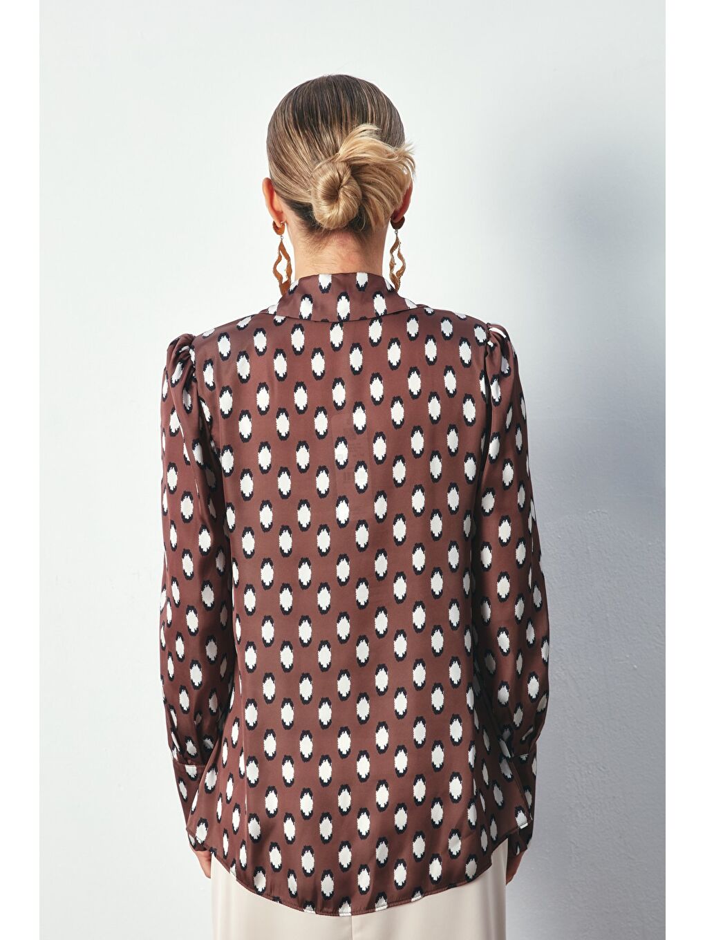 Kahverengi Vatkalı Gömlek - Kahve-5