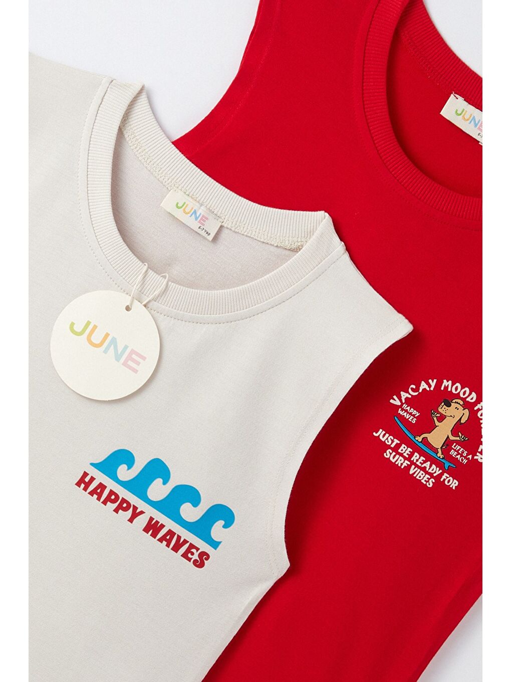 Kırmızı Erkek Çocuk 2li Atlet-3