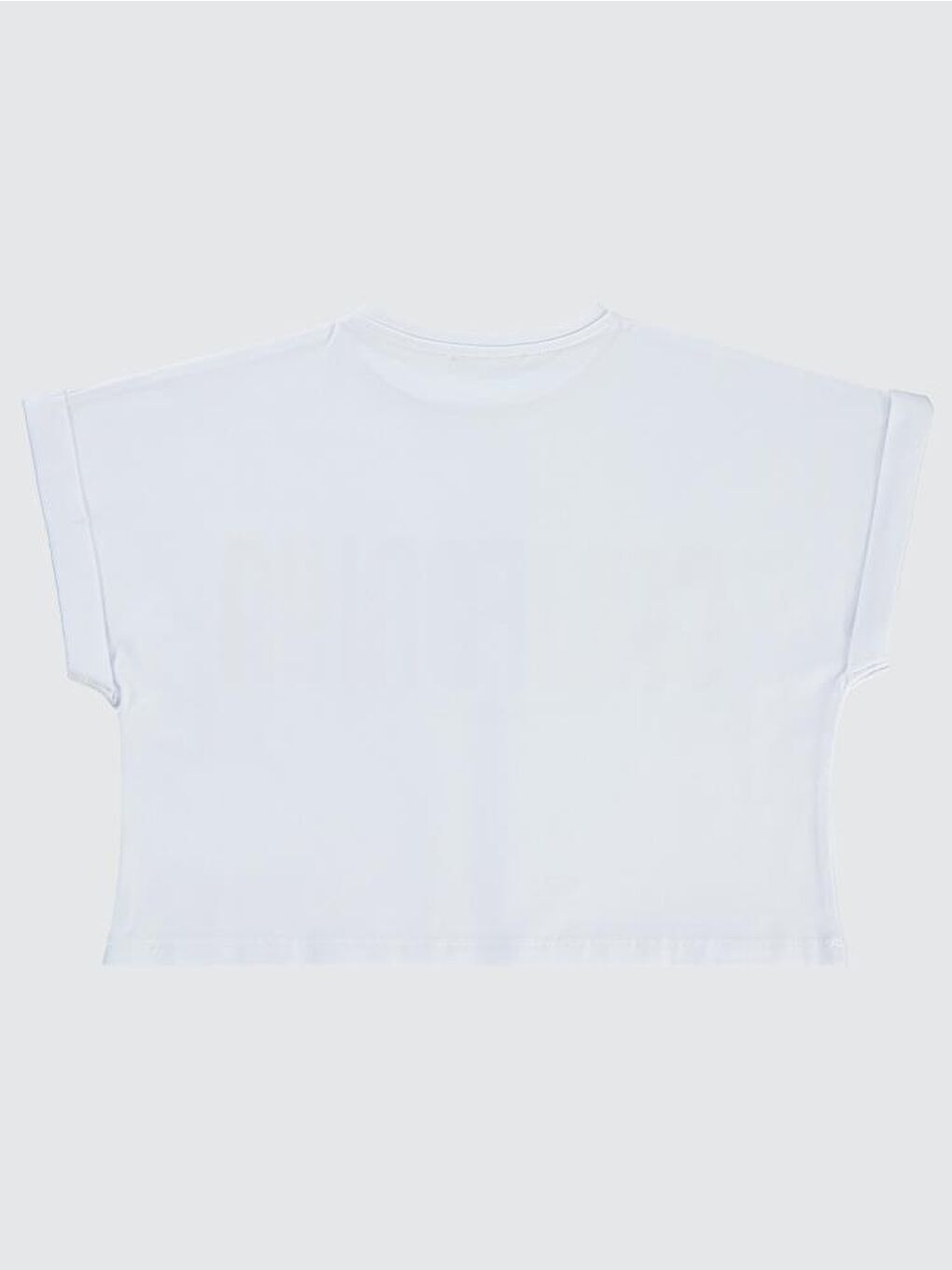 Beyaz Girls California Baskılı 6-9 Yaş Tişört-1